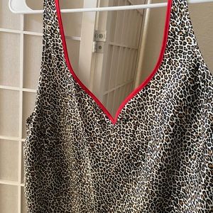 Silk animal print lingerie